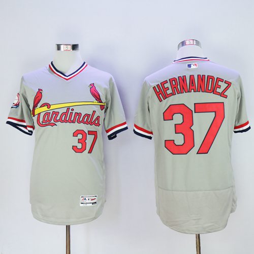 Cardinals #37 Keith Hernandez Grey Flexbase Authentic Collection Cooperstown Stitched MLB Jersey